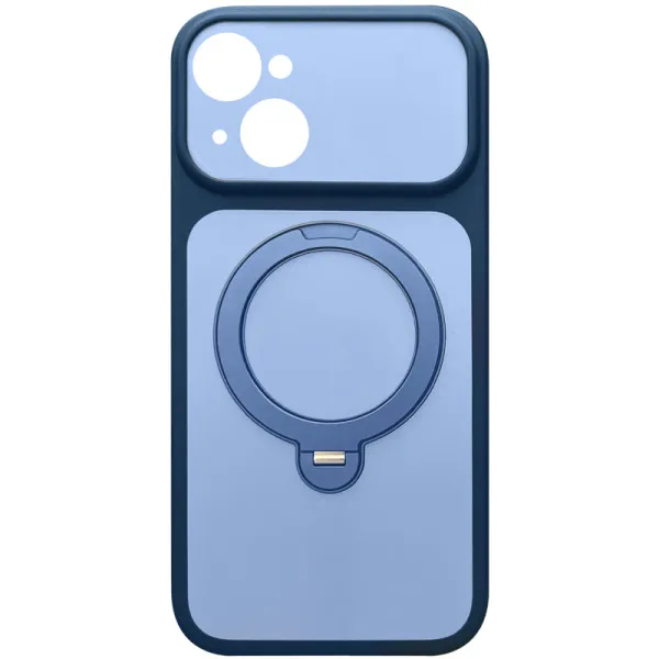 Чехол Ummi Full Camera with Magnetic Fit HQ Ring для Apple iPhone 14 (6.1") — Темно-синий — фото 5