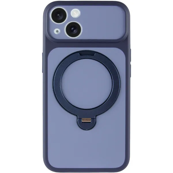 Чехол Ummi Full Camera with Magnetic Fit HQ Ring для Apple iPhone 14 (6.1") — Темно-синий — фото 1