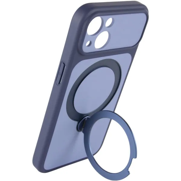 Чехол Ummi Full Camera with Magnetic Fit HQ Ring для Apple iPhone 14 (6.1") — Темно-синий — фото 3
