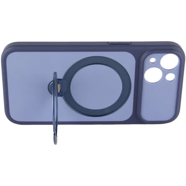 Чехол Ummi Full Camera with Magnetic Fit HQ Ring для Apple iPhone 14 (6.1") — Темно-синий — фото 4