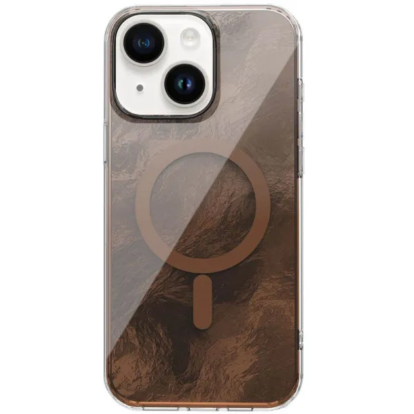 Чохол TPU Shiny Mountain Magnetic Fit для Apple iPhone 14 / 13 (6.1") — Коричневий — фото 1