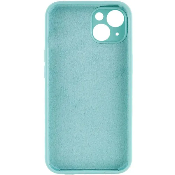 Чохол Silk Full Camera Protective (AA) NO LOGO для Apple iPhone 14 (6.1") — Бірюзовий — фото 2 Чохол Silk Full Camera Protective (AA) NO LOGO для Apple iPhone 14 (6.1") — Бірюзовий — фото 2