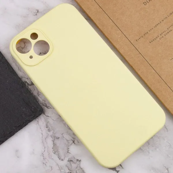 Чохол Silk Full Camera Protective (AA) NO LOGO для Apple iPhone 14 (6.1") — Жовтий — фото 5
