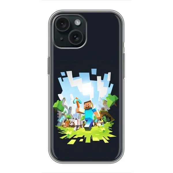 Чехол с принтом «персонажи Minecraft» для iPhone 14 Чехол с принтом «персонажи Minecraft» для iPhone 14