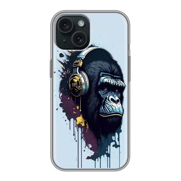 Чохол з принтом «Горила в навушниках» для iPhone 14
