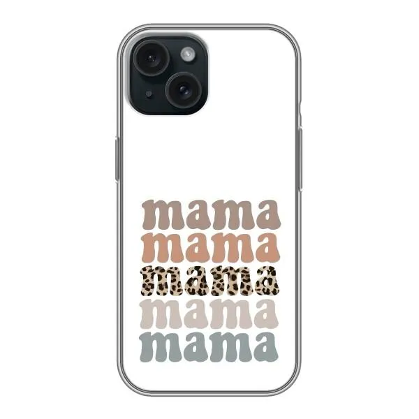 Чехол с принтом «Текстовый коллаж мама» для iPhone 14