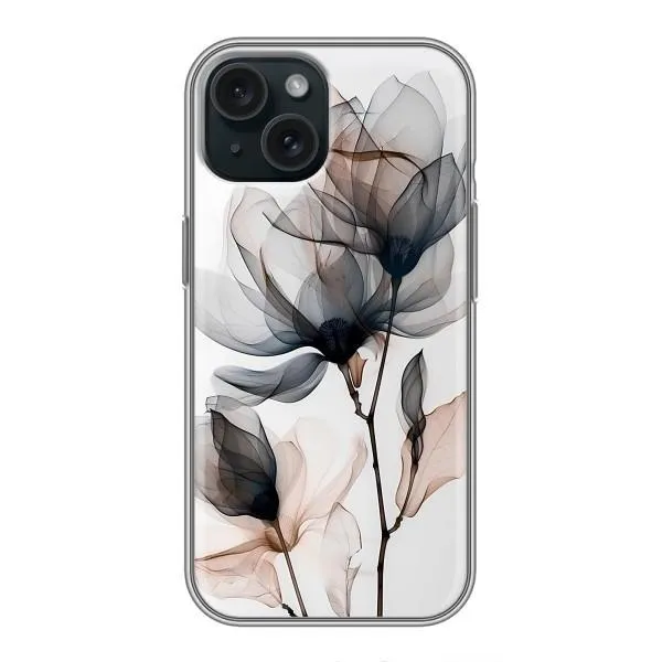 Чохол з принтом «Квіти на білому» для iPhone 14