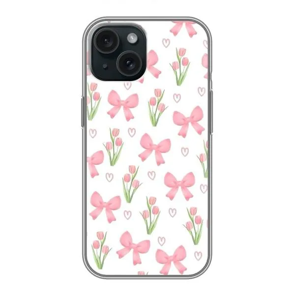 Чохол з принтом «Банти і квіти» для iPhone 14 Чохол з принтом «Банти і квіти» для iPhone 14