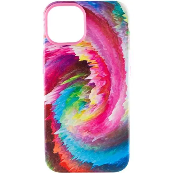 Шкіряний чохол Colour Splash with MagSafe для Apple iPhone 14 Plus (6.7") — Рожевий — фото 1