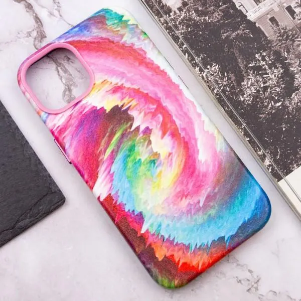 Шкіряний чохол Colour Splash with MagSafe для Apple iPhone 14 Plus (6.7") — Рожевий — фото 5
