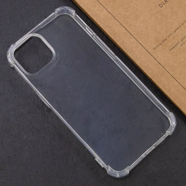TPU чехол GETMAN Ease logo усиленные углы для Apple iPhone 14 Plus (6.7") — Прозрачный — фото 5
