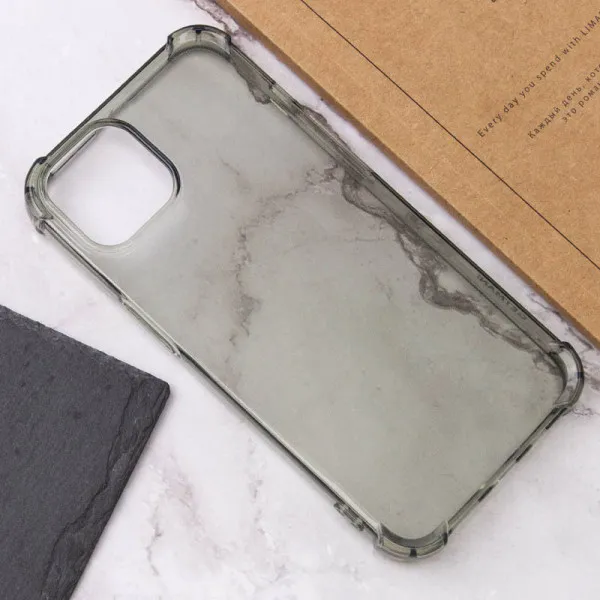 TPU чехол GETMAN Ease logo усиленные углы для Apple iPhone 14 Plus (6.7") — Серый (прозрачный) — фото 5