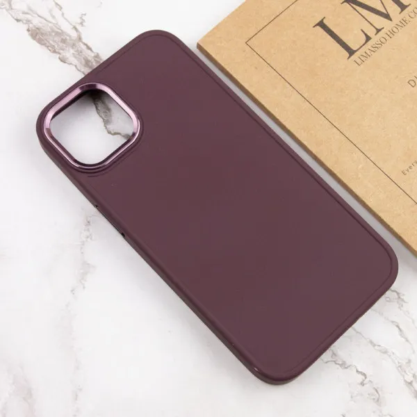TPU чехол Bonbon Metal Style для Apple iPhone 14 Plus (6.7") — Бордовый — фото 4