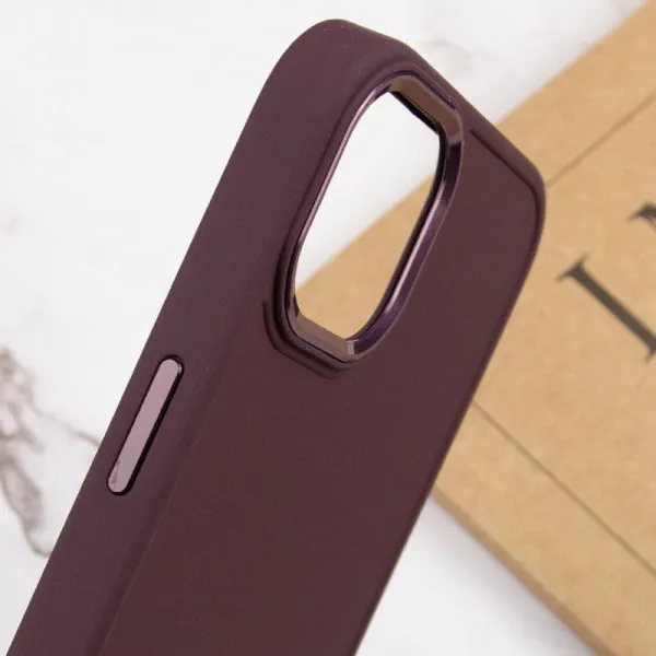 TPU чехол Bonbon Metal Style для Apple iPhone 14 Plus (6.7") — Бордовый — фото 5
