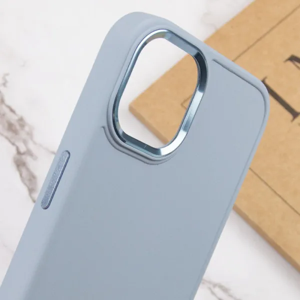 TPU чехол Bonbon Metal Style для Apple iPhone 14 Plus (6.7") — Голубой — фото 4