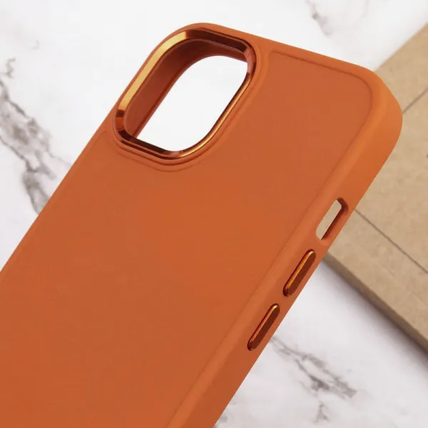 TPU чехол Bonbon Metal Style для Apple iPhone 14 Plus (6.7") — Оранжевый — фото 5