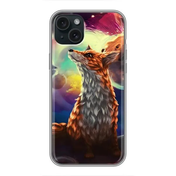Чехол с принтом «Лисица в космосе» для iPhone 14 Plus
