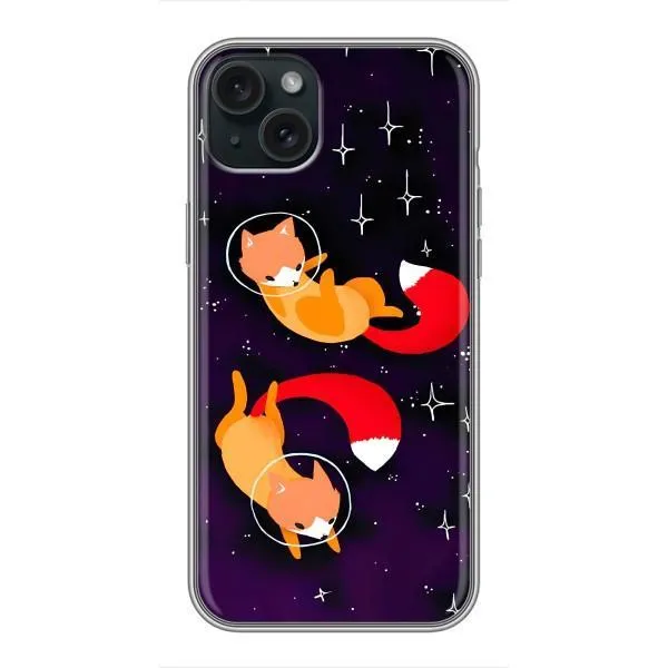 Чехол с принтом «Лисички космонавты» для iPhone 14 Plus