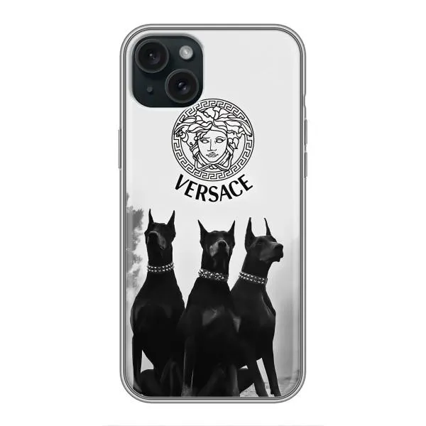 Чохол з принтом «Доберман Версаче» для iPhone 14 Plus