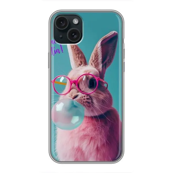 Чехол с принтом «Кролик в очках» для iPhone 14 Plus