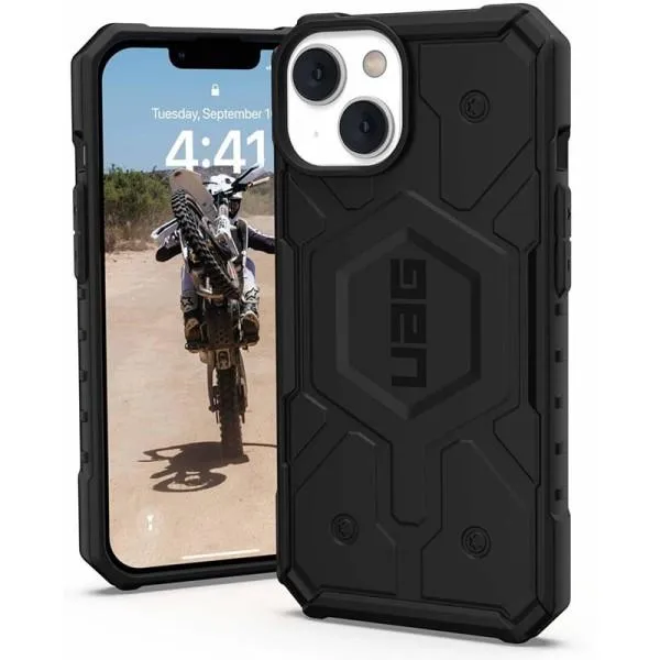Ударопрочный чехол UAG Pathfinder with MagSafe для Apple iPhone 15 Plus / 14 Plus (6.7") — Черный — фото 4