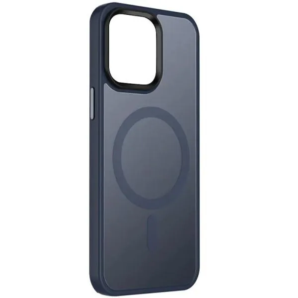 TPU+PC чохол Metal Buttons with MagSafe Colorful для Apple iPhone 15 Plus (6.7") — Синій — фото 1