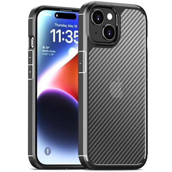 Чехол TPU+PC Line для Apple iPhone 15 Plus (6.7") — Черный — фото 1