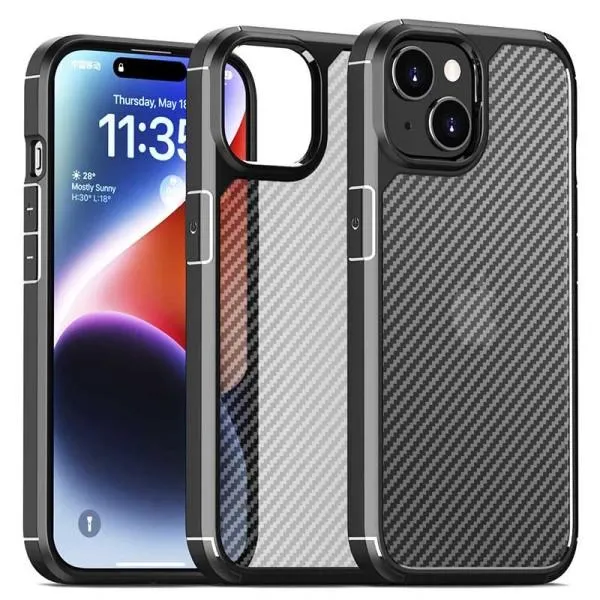 Чехол TPU+PC Line для Apple iPhone 15 Plus (6.7") — Черный — фото 2