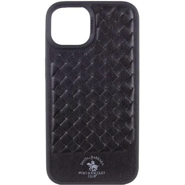 Шкіряний чохол Polo Santa Barbara для Apple iPhone 15 Plus (6.7") — Чорний — фото 1