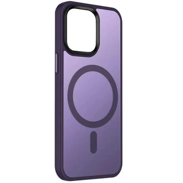 TPU+PC чохол Metal Buttons with MagSafe Colorful для Apple iPhone 15 Plus (6.7") — Темно-фіолетовий TPU+PC чохол Metal Buttons with MagSafe Colorful для Apple iPhone 15 Plus (6.7") — Темно-фіолетовий