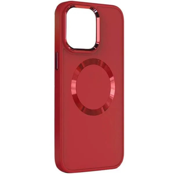 TPU чохол Bonbon Metal Style with MagSafe для Apple iPhone 15 Plus (6.7") — Червоний — фото 1