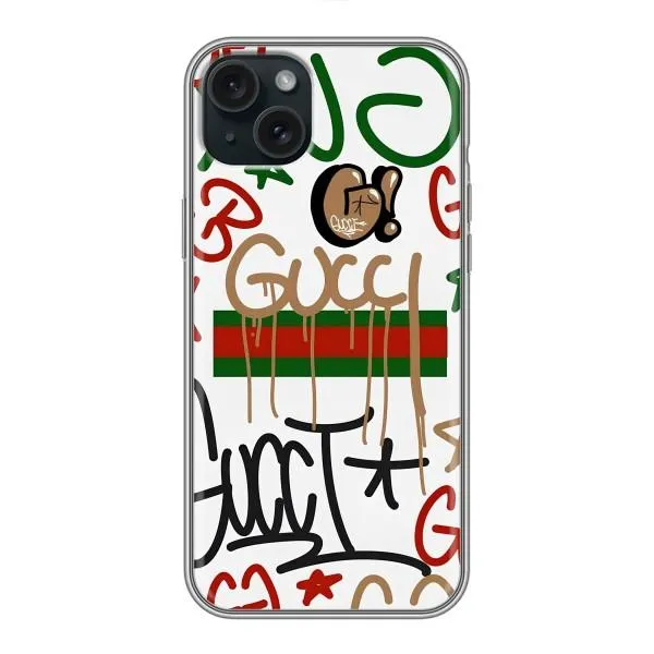 Чехол с принтом «Стиль GUUCI» для iPhone 15 Plus