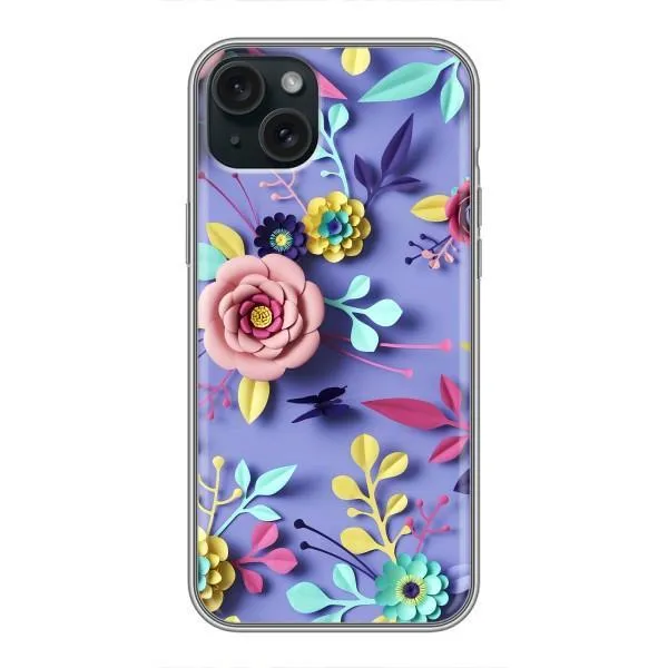 Чохол з принтом «Дизайн квітів» для iPhone 15 Plus Чохол з принтом «Дизайн квітів» для iPhone 15 Plus