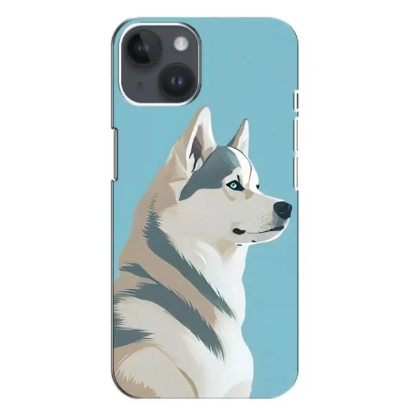Чехол с принтом «Хаски арт» для iPhone 15 Plus