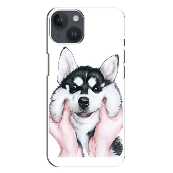 Чехол с принтом «Хаски улыбака» для iPhone 15 Plus
