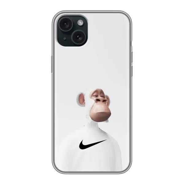 Чехол с принтом «обезьяна NFT Nike» для iPhone 15 Plus