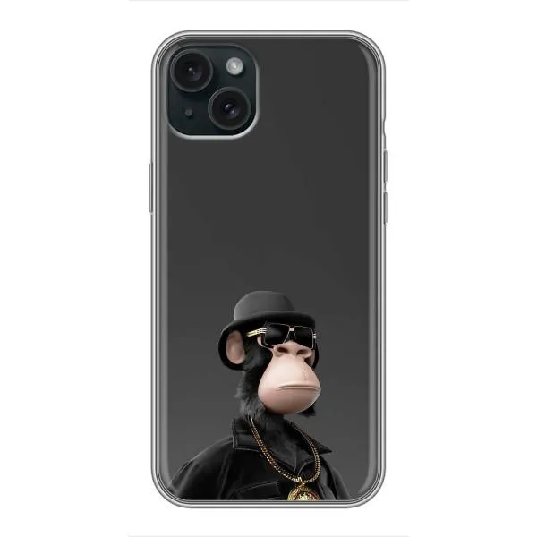Чехол с принтом «Обезьяна NFT» для iPhone 15 Plus