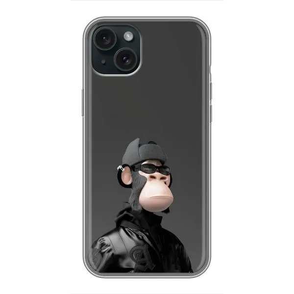 Чехол с принтом «стильная обезьяна NFT» для iPhone 15 Plus