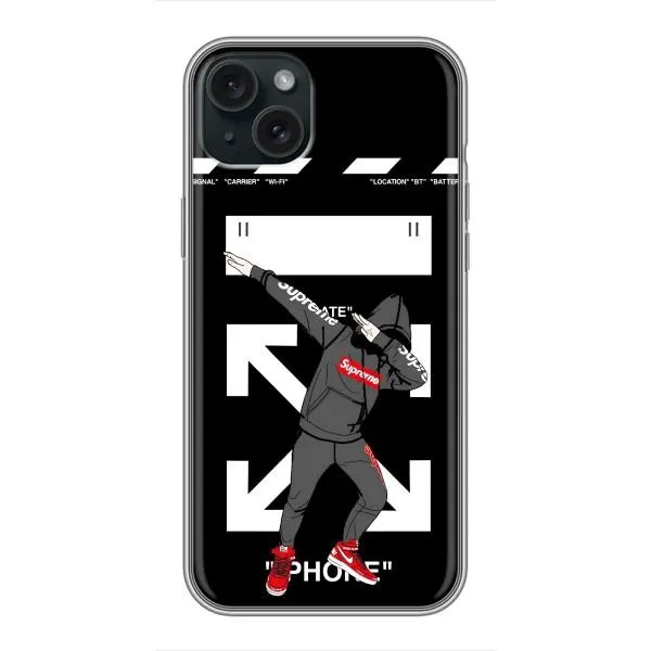 Чехол с принтом «Суприм» для iPhone 15 Plus