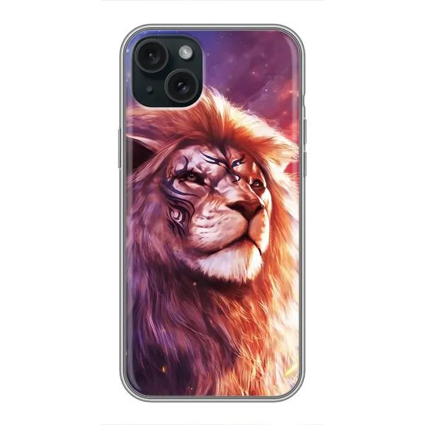 Чохол з принтом «Красочний Лев» для iPhone 15 Plus