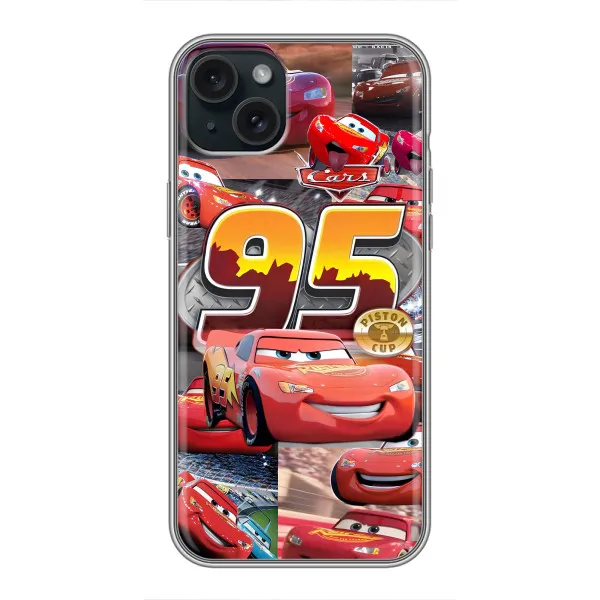 Чохол з принтом «Колаж Блискавка Маквін» для iPhone 15 Plus
