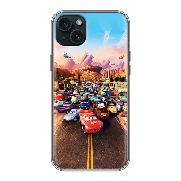 Чохол з принтом «Тачки на трасі» для iPhone 15 Plus