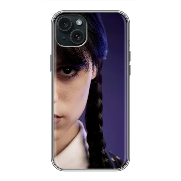 Чохол з принтом «Загадковий погляд Венздей» для iPhone 15 Plus