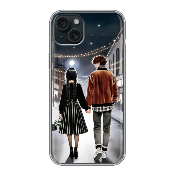 Чохол з принтом «Венздей та Тайлер» для iPhone 15 Plus