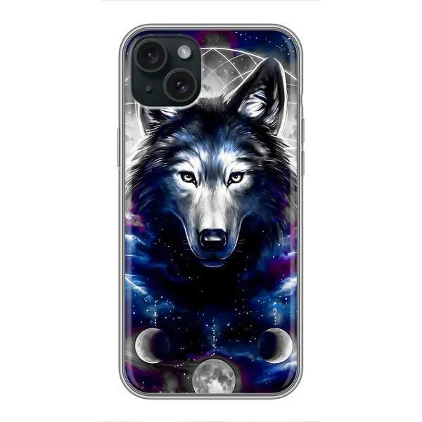 Чехол с принтом «Волк» для iPhone 15 Plus Чехол с принтом «Волк» для iPhone 15 Plus