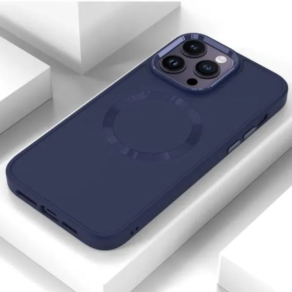 TPU чохол Bonbon Metal Style with MagSafe для Apple iPhone 15 Pro Max (6.7") — Синій — фото 2