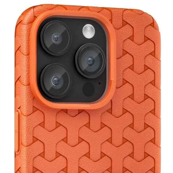 Чохол TPU Weaving для Apple iPhone 15 Pro Max (6.7") — Помаранчевий — фото 2