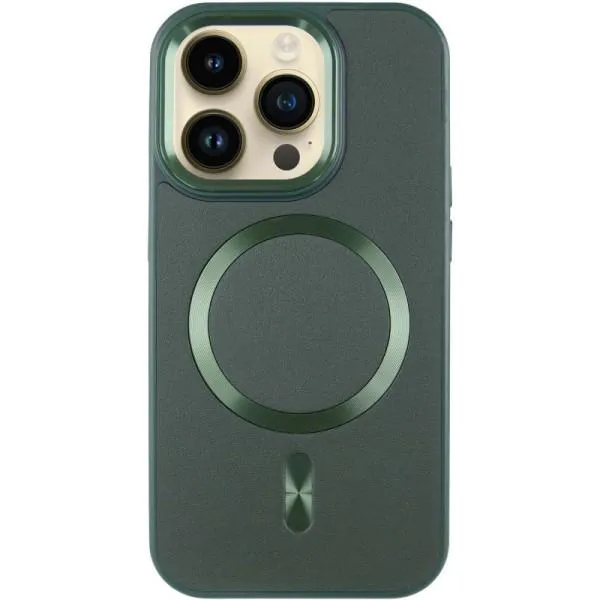 Шкіряний чохол SnapCase with Magnetic Fit для Apple iPhone 15 Pro Max (6.7") — Зелений — фото 2