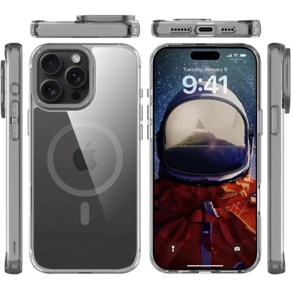 Чохол TPU Space Case Apex with Magnetic Fit для Apple iPhone 15 Pro Max (6.7") — Сірий — фото 2