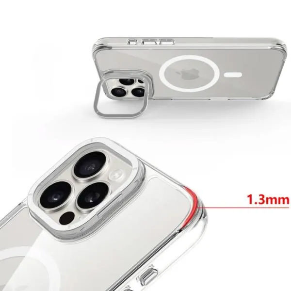 Чохол TPU Space Case Apex with Magnetic Fit для Apple iPhone 15 Pro Max (6.7") — Срібний — фото 3